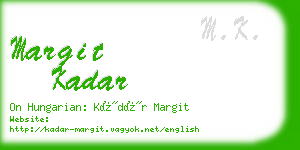 margit kadar business card